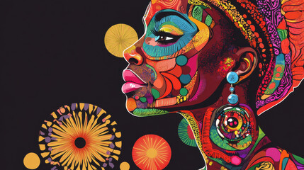 Obraz premium Empowering Illustration for African History Month