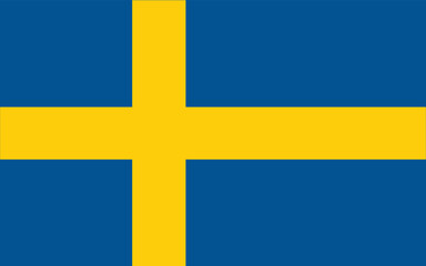 Sweden flag , national flag of Sweden, vector, illustration.