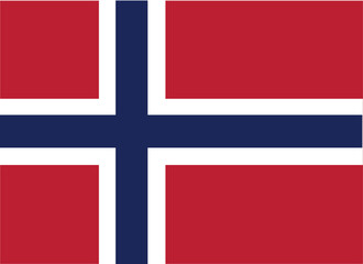 Norway flag, National flag of Norway, vector, illustration