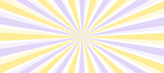 Yellow purple and white sunburst background	