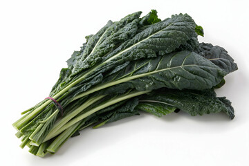 Lacinato Kale Bunch on White Surface - Organic Superfood for Healthy Recipes
