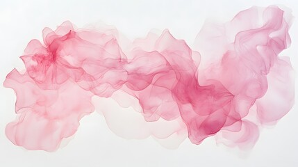 Abstract Pink Ink Wash Fluid Art Painting