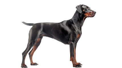 Obraz premium dober man dog isolated on white , transparent 
