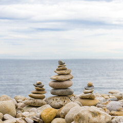 Fototapeta premium Rock texture background on the beach