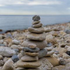 Rock texture background on the beach
