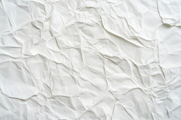 Fototapeta premium Textured White Crumpled Paper Background