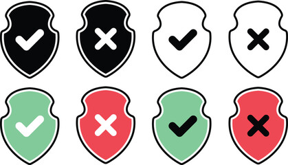 Security shield sign vector icon, Lock security icon. vector eps10.