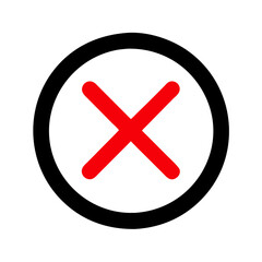 Obraz premium cancel icon design