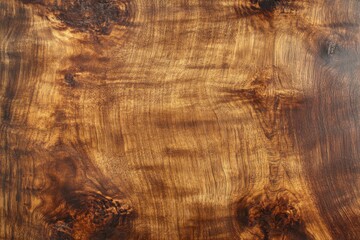 Naklejka premium Rich, dark wood grain texture. Warm brown tones and natural knots.