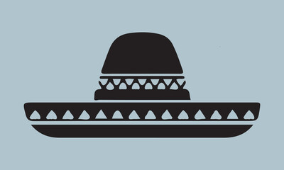  Mexico sombrero hat variations icons set eps10 stock illustration