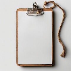 Mockup of a Blank Clipboard Isolated on White Background