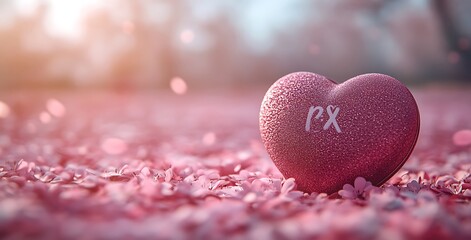 Obraz premium Heart-Shaped Object with a Letter and Festive Message