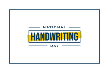 national handwriting day holiday concept