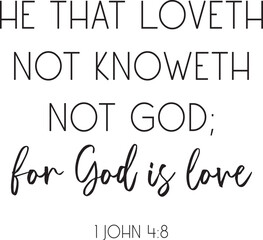 Love Bible Verse, Biblical Christian quote, Home Love wall decor, Baptism gift, Love poster, vector illustration