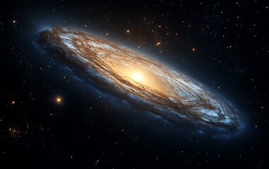 Spiral galaxy in deep space.