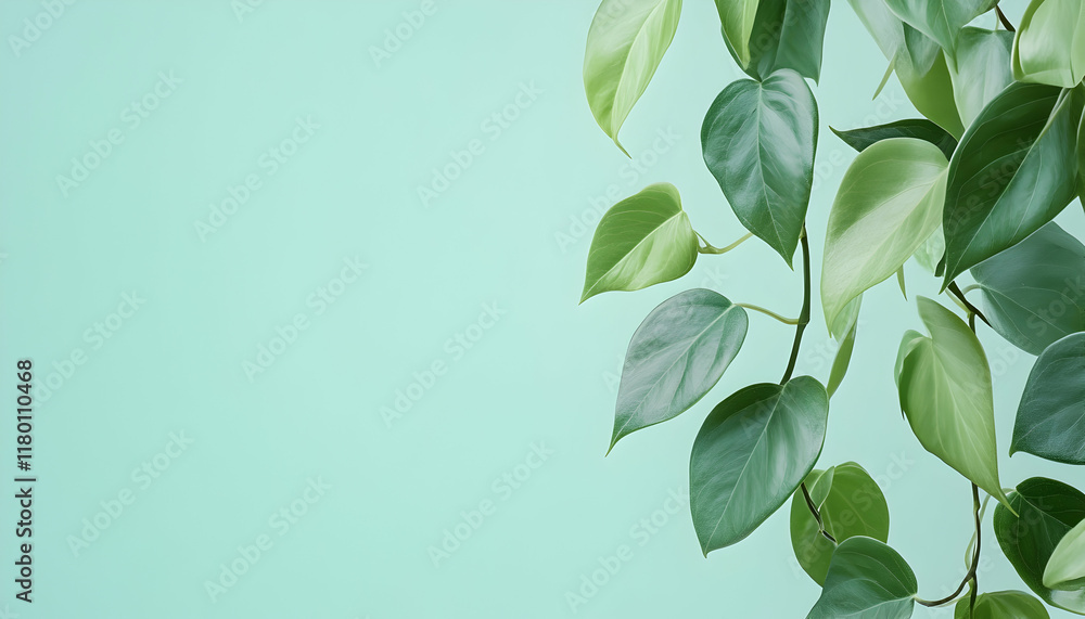 Poster climbing vine plant isolated with a clear background and clipping path for versatile use -