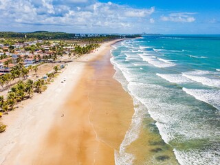 Cabo de Santo Agostinho, Pernambuco - aerial view of Itapuama beach