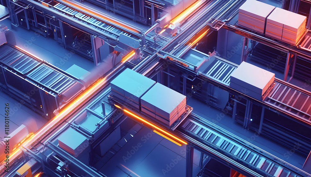 Poster conveyor systems transporting goods efficiently through a modern distribution facility -