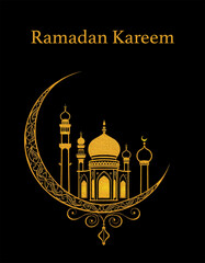 Printable pattern for wall decorations, covers, wallpapers, greeting cards on the occasion of a Muslim holiday. Ramadan . Oil painting