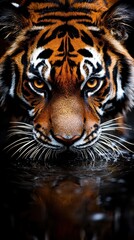 Obraz premium A close up of a tiger's face in the water