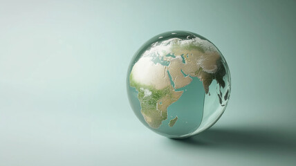Fototapeta premium World environment and earth day concept with glass globe and eco friendly environment