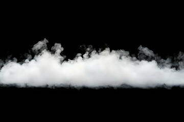 Wispy motion of natural steam on a black background, perfect for overlay in hot beverages or vapor effects