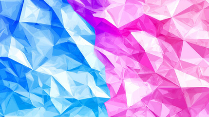 Obraz premium A vibrant abstract background featuring blue and pink geometric shapes, creating a striking visual effect with a modern, artistic flair.