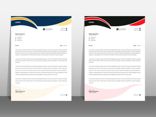 Modern Creative & Clean business style letterhead  design to print with vector & illustration. corporate letterhead