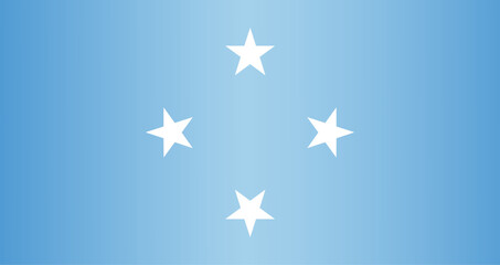 National flag of Micronesia. Vector element