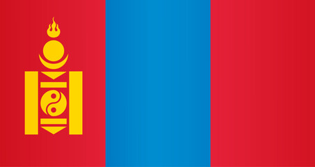 National flag of Mongolia. Vector element