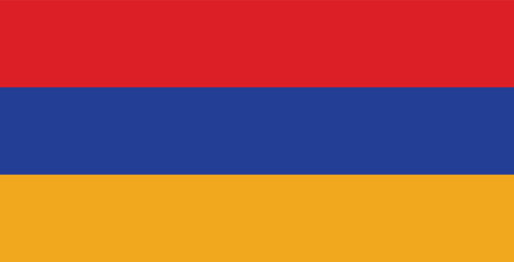 Armenian flag. National flag of Armenia. Armenia flag state symbol isolated on background. the Republic of Armenia. Illustration banner with realistic state flag.
