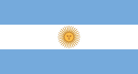 National flag of Argentina. The official national flag of Argentina. Flag of the Argentine Republic. Argentina flag with original color.