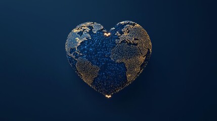 Fototapeta premium A heart-shaped globe representing love for the planet.