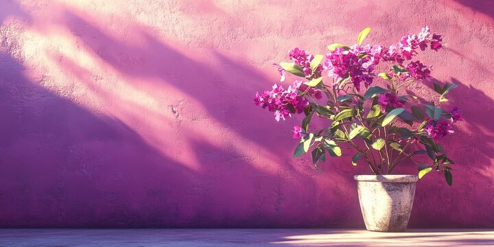 A purple studio backdrop with tree shadows, offering a vibrant and artistic setting for product presentations or creative photography.