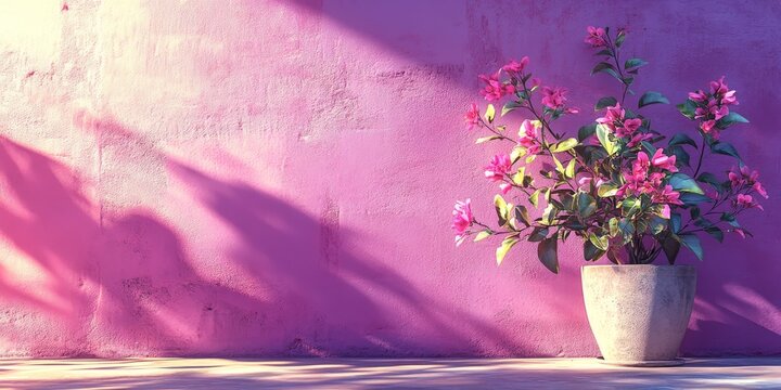A purple studio backdrop with tree shadows, offering a vibrant and artistic setting for product presentations or creative photography.