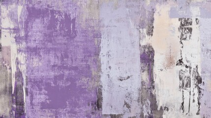 Obraz premium Abstract Purple and Grey Painting - Modern Art