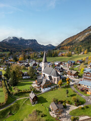 Altaussee and Lake Altaussee the famous Salzkammergut region in Austria