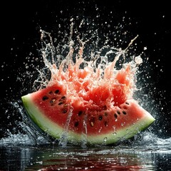 watermelon explosion with a splash of juice.