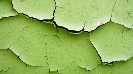 Obraz premium A close up of a green wall with peeling paint