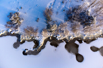 The shore of the frozen sea.