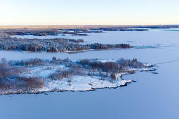Winter coast of the Baltic Sea.