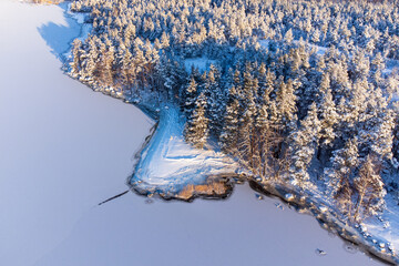 Winter coast of the Baltic Sea.