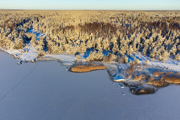 Winter coast of the Baltic Sea.