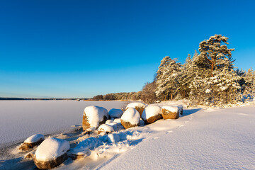 Winter coast of the Baltic Sea.