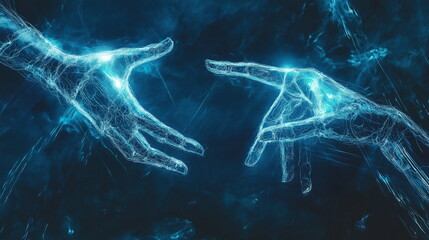 Abstract illustration of the future of AI human an_003