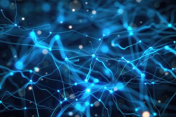 Abstract neural connections design for artificial intelligence theme.