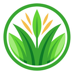 grass leaves icon design