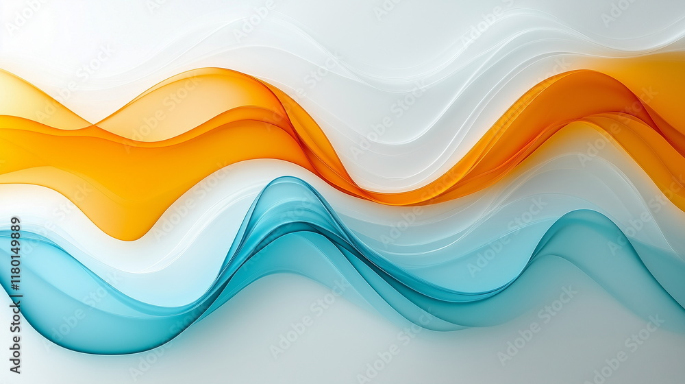 Poster an abstract composition with smooth waves in shade_005