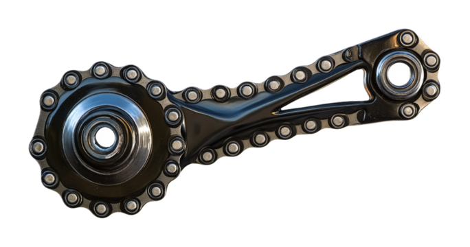 Cycling Chain Tensioner for Optimal Gear Shifting - Isolated on White Background