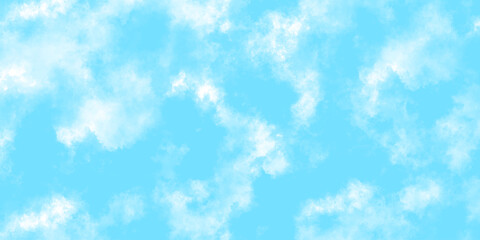Cloudy and grunge brush painted blue sky Watercolor background, painted mottled blue Grunge aquarelle painted blue sky texture. Soft and cloudy blue sky Watercolor background texture